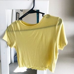 Yellow cropped T from PacSun